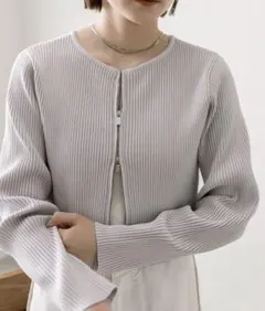 mystic ダブルジップニット