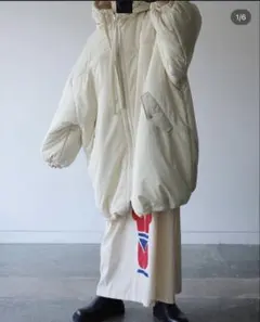 モンスターダウン　ワッシャータフタオーバーフーディコート