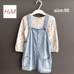 H&M 子供服 ベビー サロペットスカート トップス 女の子 2点セット
