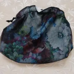 ポーチ　オーガンジー　花柄