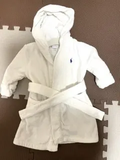 Ralph Lauren ホワイト ベビーバスローブ