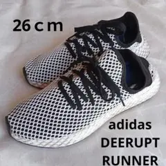 adidas 　DEERUPT RUNNER 26 cm ブラック/ホワイト