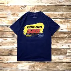 古着 NASCAR Can-Am レーシング 半袖 記念Tシャツ M ネイビー