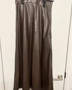 レトロガール レザースカート ブラウン マーメイドスカート