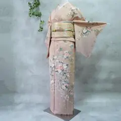 訪問着フルセット　正絹　落款　卒業式　入学式　【訪問着、袋帯、帯締め、帯揚げ】