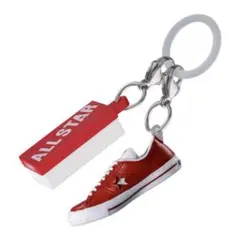 コンバースめじるしアクセサリー　ONE STAR レッド／ホワイト