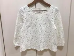 レースブラウス 長袖ブラウス ホワイトのサムネイル