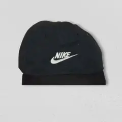 ▪️00s NIKE キャップ スウォッシュ ロゴ 刺繍 黒 90年代 y2k