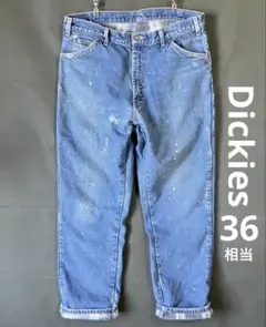 くったり×ペンキ 裏地ネル 旧タグ 36 Dickies デニムパンツ ジーンズ