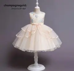 子ども用ドレス　花柄刺繍ドレス　ピアノ発表会