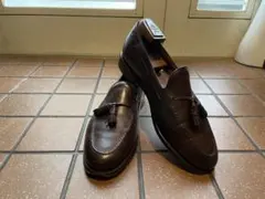 Berwick ダークブラウン タッセルローファー シューツリー付属