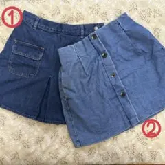 デニムミニスカート M 2枚セットのサムネイル