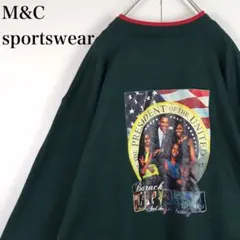 【美品】M＆C スポーツウェアー　バックプリントスウェット　希少　A1718