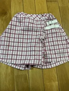 Mezzo Piano ピンクチェックキュロットスカート