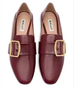 BALLY バリー ローファー ボルドー ゴールドバックル　ローヒール　6.5のサムネイル