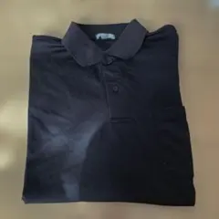ブラック 長袖ポロシャツ Lサイズ