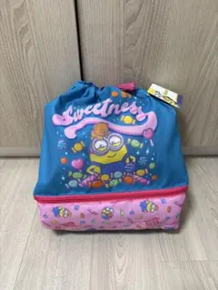 【新品未使用・タグ付き】ミニオンズ ナップサック リュックサック ブルー ピンク