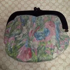 多色 花柄 がま口バッグ