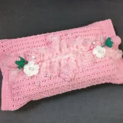 ティッシュケースカバー　ハンドメイド　　いちご