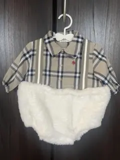 POLO ロンパース チェック柄