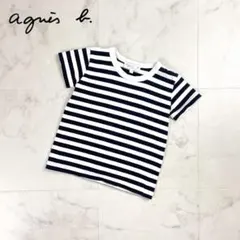 美品 agnes b. キッズボーダーTシャツ サイズ4*CD292