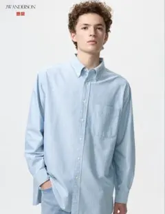 ユニクロ　JWA オックスフォードオーバーサイズシャツ　ストライプ