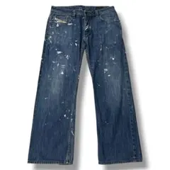 DIESEL ディーゼル ペイント加工 ワイド デニム パンツ ジーンズ W34