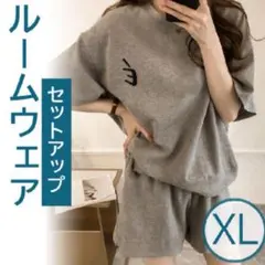 レディース ルーム ウェア g セットアップ アウトドア パジャマ 半袖 グレー