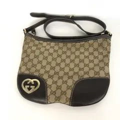 GUCCI グッチ ラブリー GGキャンバス ショルダーバッグ GG柄 ハート金