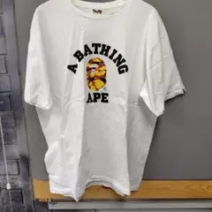 A BATHING APE カレッジロゴ 金箔プリント 長袖 Tシャツ ロンT - メルカリ