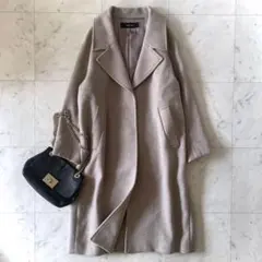 ジャーナルスタンダード スーパー140ビーバーコクーンコート ベージュ 大きめ