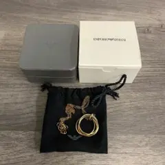 m070905m Emporio Armani ゴールド 4連リングネックレスのサムネイル