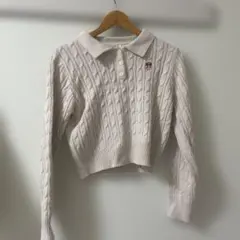 ニット セーター 襟 猫