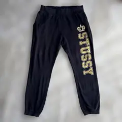 USA！ステューシー★ブラック　XL◎プリントスウェットパンツ★