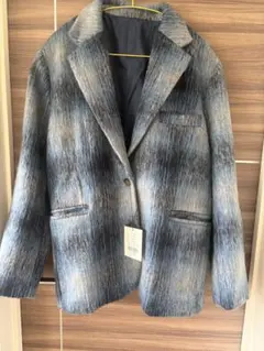 チェック柄がお洒落なテ-ラ-ドジャケット　ブルー系