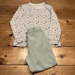 ユニクロ　エアリズム花柄パジャマセット120