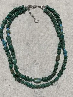 ターコイズ？？天然石 緑色系 ネックレス
