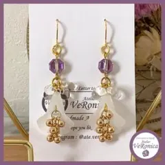 1点作品☺︎ 大粒サファイアピアス イヤリングに変更可能☆ - メルカリ