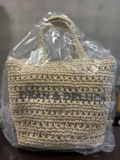 BEAMS COUTURE クロッシェバスケットバッグS ナチュラル 箱付