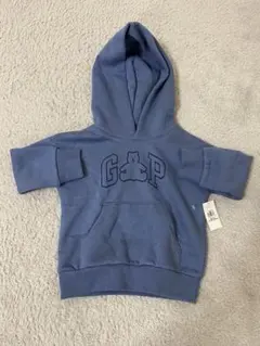 【新品未使用】青いフード付きトレーナー　90cm