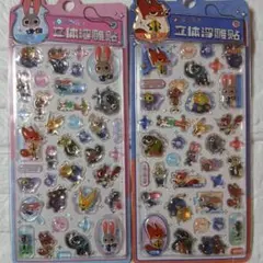 【海外正規品】日本未発売◎ズートピアボンボンドロップシール公式ライセンス２枚