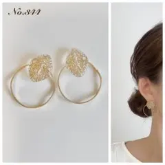 ♦️2way♦️No.344 ハンドメイド ピアス イヤリング❤︎アンティークゴールド