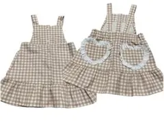 新品 しまむら 新作 mir..×risa_mama 限定 ギンガムジャンスカ