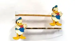 D430 ドナルドダック(色エポ) ヘアピン(左右1組)