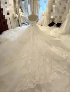 Aラインウェディングドレス5号〜10号 フワフワ雲の上の天使のよう♡実物画像