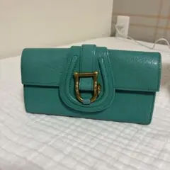 美品✨希少 グッチ 長財布 ホースビット シボ革 オールレザー 紫