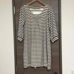 お値下げ(^ ^)ボーダーワンピース ベーセーストック