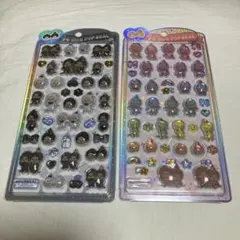モンチッチうるちゅるPOPポップシールフルカラーモノトーン2点セット新品
