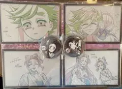 ufotable dining ポスカ＋缶バッジ　胡蝶しのぶ、カナエ、童磨セット