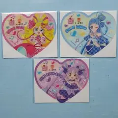 キュアアイドル・ウィンク・キュンキュン ハート型コースター3枚セット